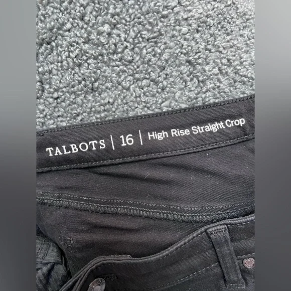 Talbots TASSEL HEM DENIM STRAIGHT CROP
- BLACK 16 - Picture 7 of 8